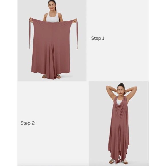 NWT Halara Teal Blue High Waisted Wide Leg Wrap Tie Palazzo Lounge Pants Size M - Picture 11 of 13